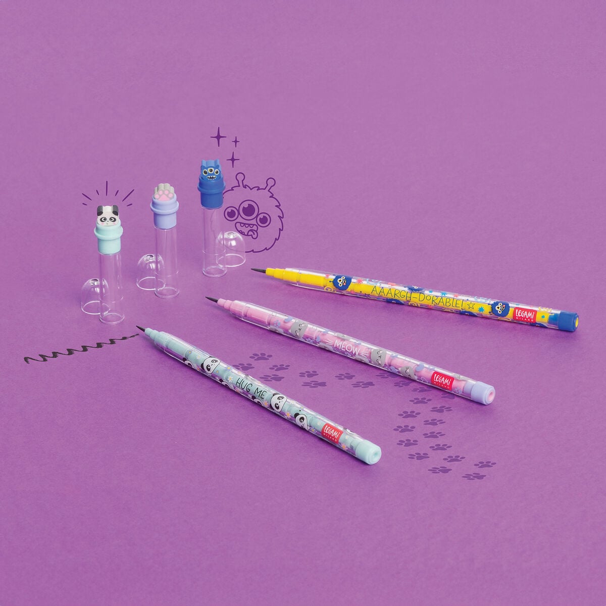 Legami - Panda Stackable Pen with Eraser - Take a Tip