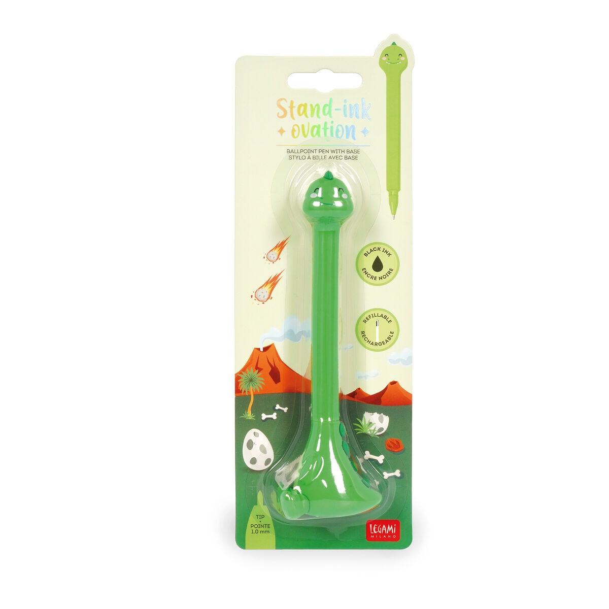 Legami - Dino Ballpoint Kalem ile Base - Standı-Ink Ovation