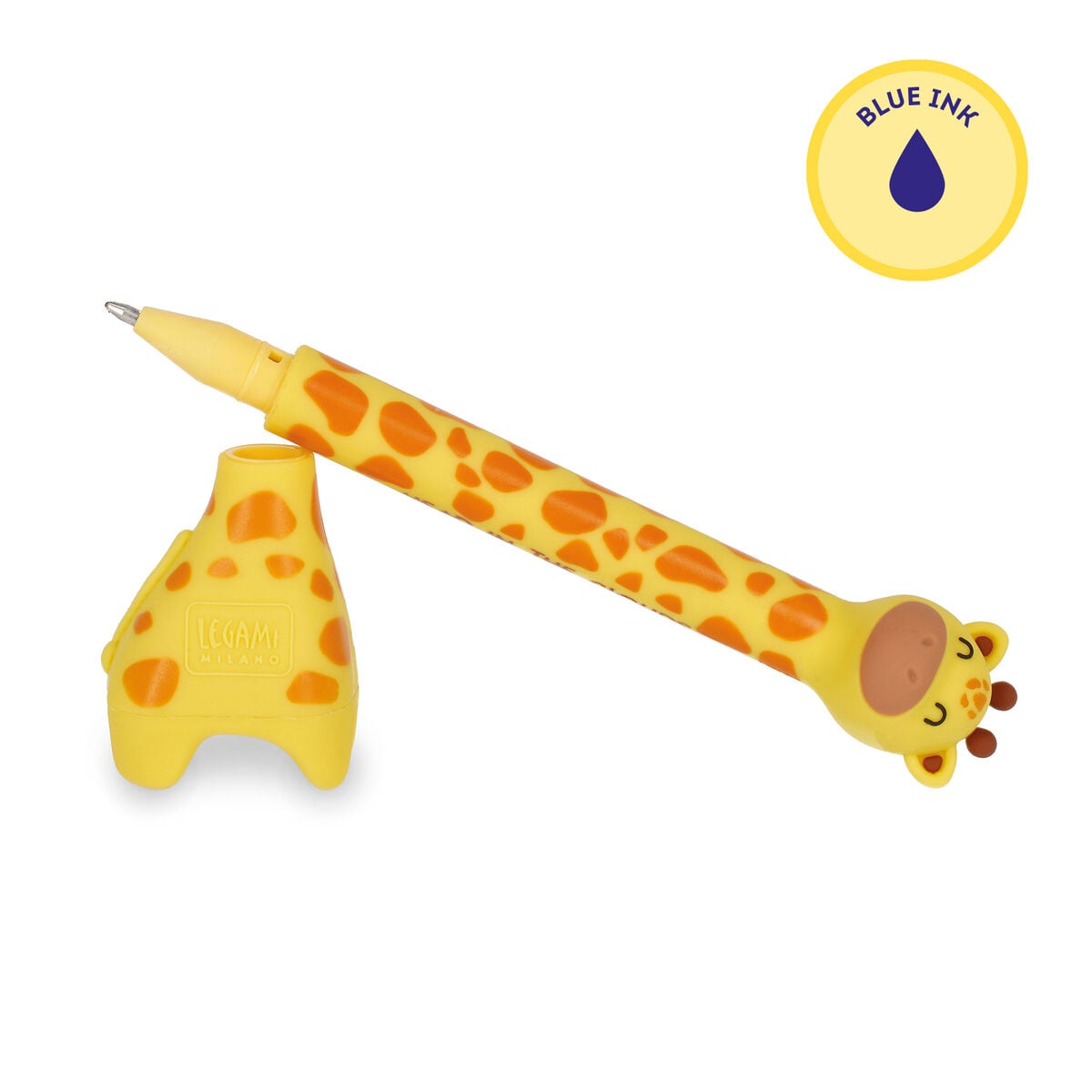 Legami - Giraffe Ballpoint Pen with Base - Stand-Ink Ovation