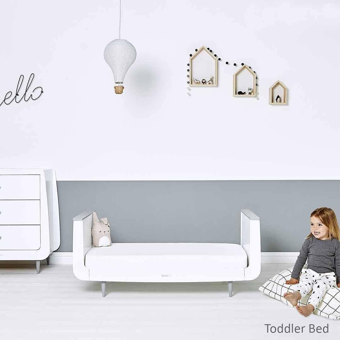 SnuzKot Skandi 2 Piece Nursery Furniture Set - Grey-Nursery Sets-Grey-No Mattress | Natural Baby Shower