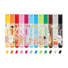 Legami - Set of 12 Markers - Teddy Friends