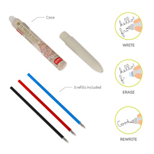 Legami - 3-Colour Erasable Gel Pen - Travel - Make Mistakes