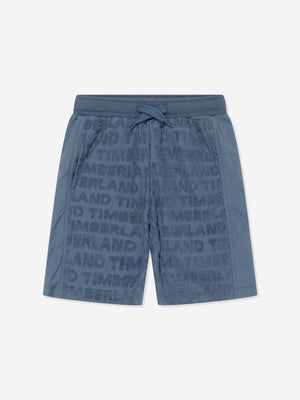 Timberland Boys Terry Towel Bermuda Shorts in Navy