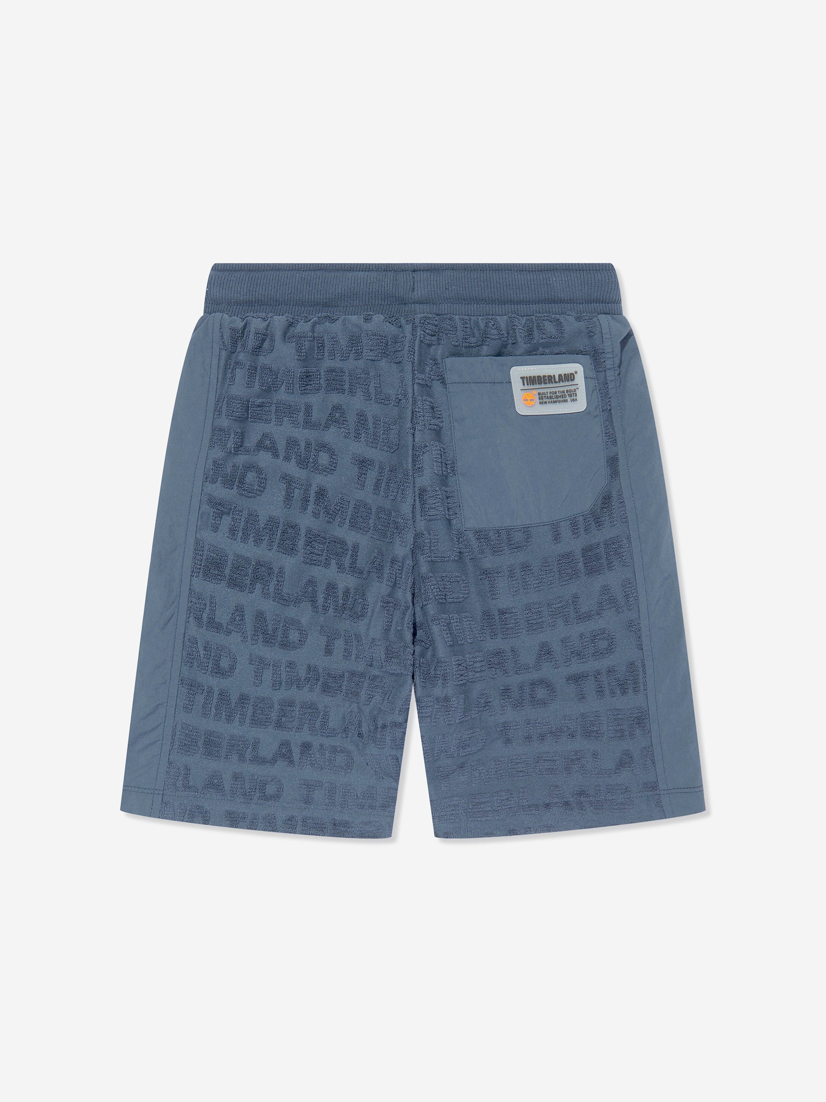 Timberland Boys Terry Towel Bermuda Shorts in Navy