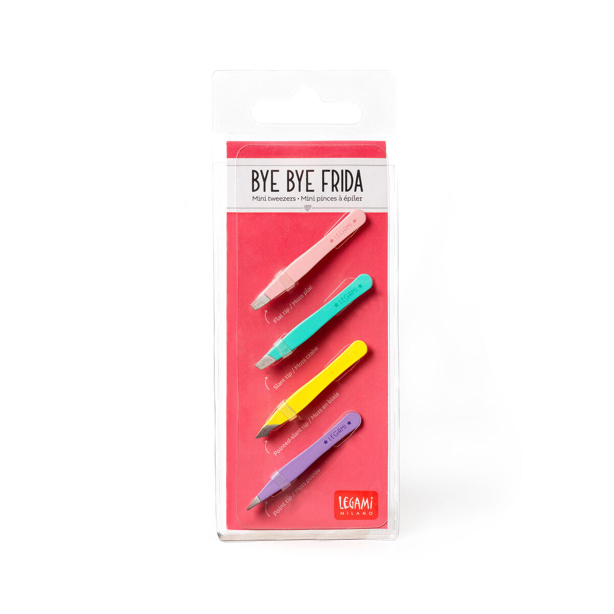 Legami - 4'lü Seti Multicolour Mini Tweezers - Bye Bye Frida