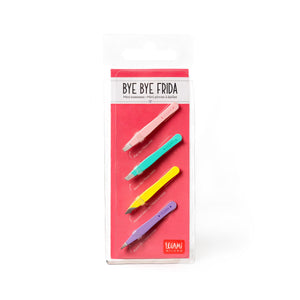 Legami - 4-Piece Set Multicolour Mini Tweezers - Bye Bye Frida