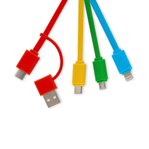 Legami - Rainbow 6-in-1 Keychain Charging Cable - Link Up