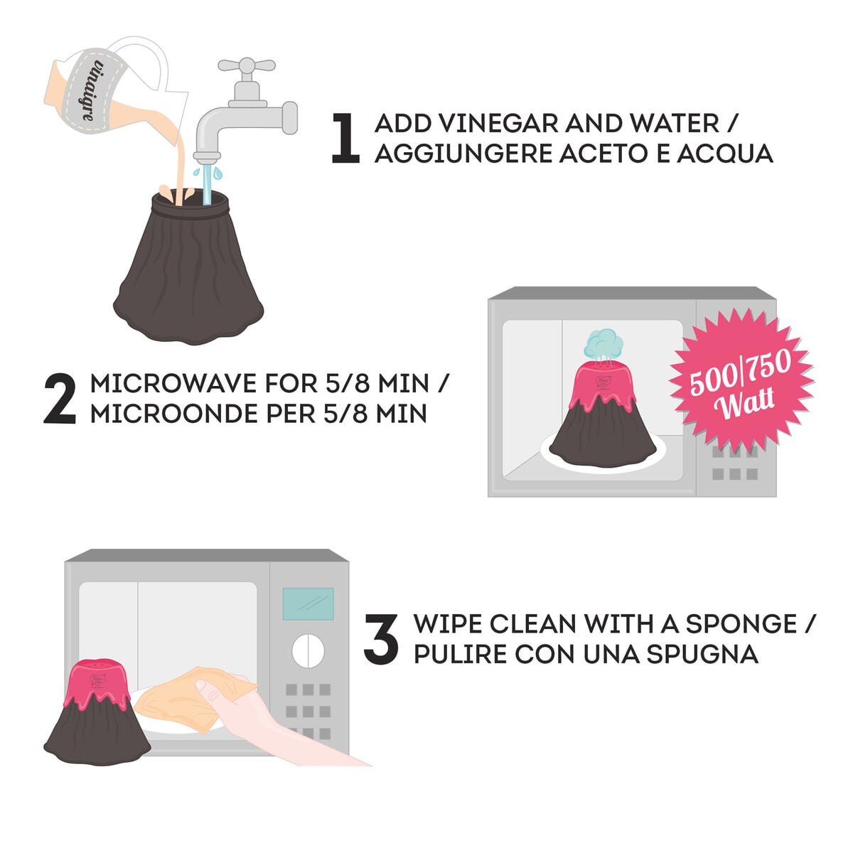 Legami - Volcano Microwave Cleaner