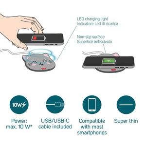 Legami - Kitty Kablosuz Smartphone Charger - Süper Fast