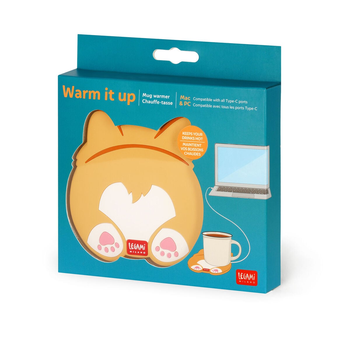 Legami - USB Cup Warmer - Corgi - Warm It Up