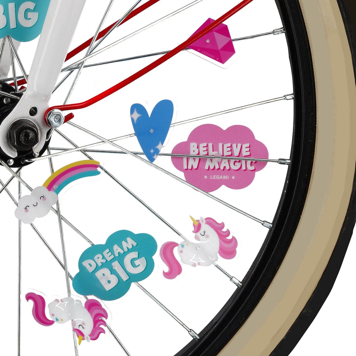 Legami - Seti 30 Bicycle Spoke Decorations - Tek Boynuzlu At - Pimp Your Bike!