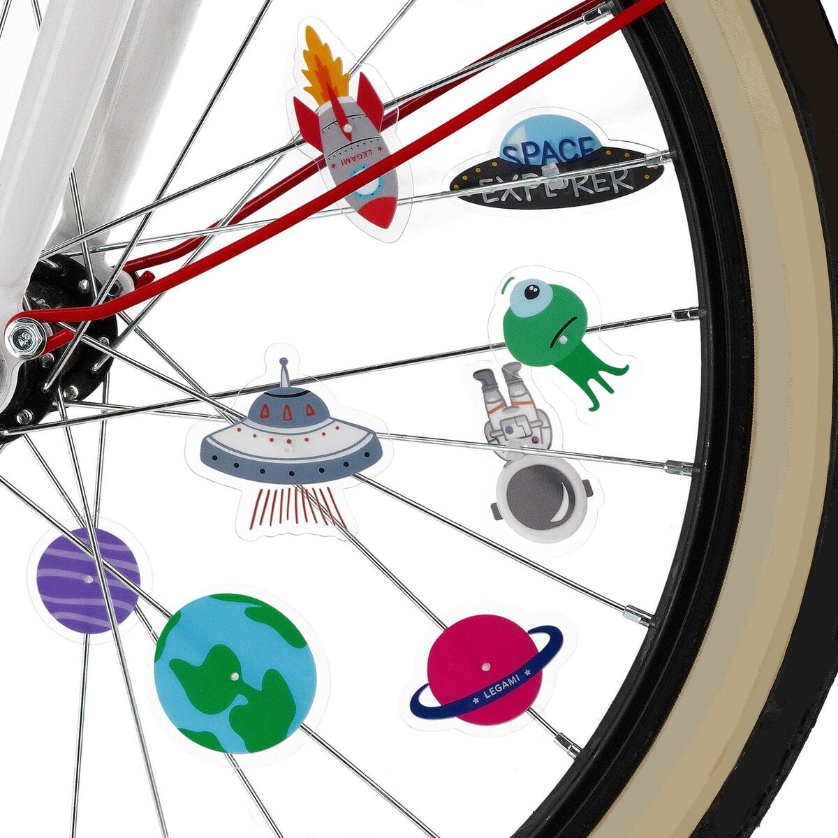 Legami - Seti 30 Bicycle Spoke Decorations - Uzay - Pimp Your Bike!