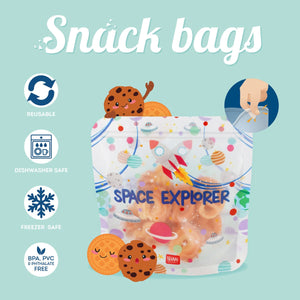 Legami - 3'lü Seti Reusable Snack Bags - Uzay - Snack Bags