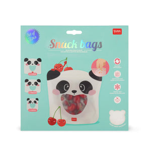 Legami - 3'lü Seti Reusable Snack Bags - Panda - Snack Bags
