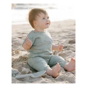 Quincy Mae - T-shirt and pants set | Pistachio Green