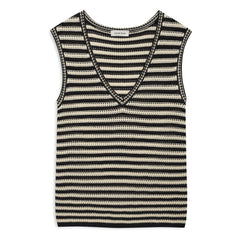 Anine Bing - Lowen Striped Tank Top | Black
