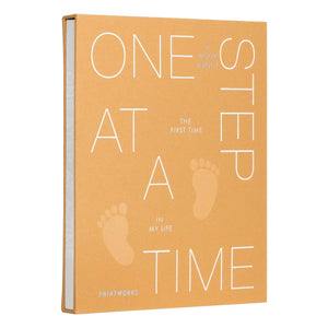 PrintWorks - Baby Photo Album One Step at a Time | Mustard Yellow