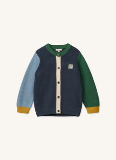 Liewood - Thea Cardigan with Color Blocks | Navy