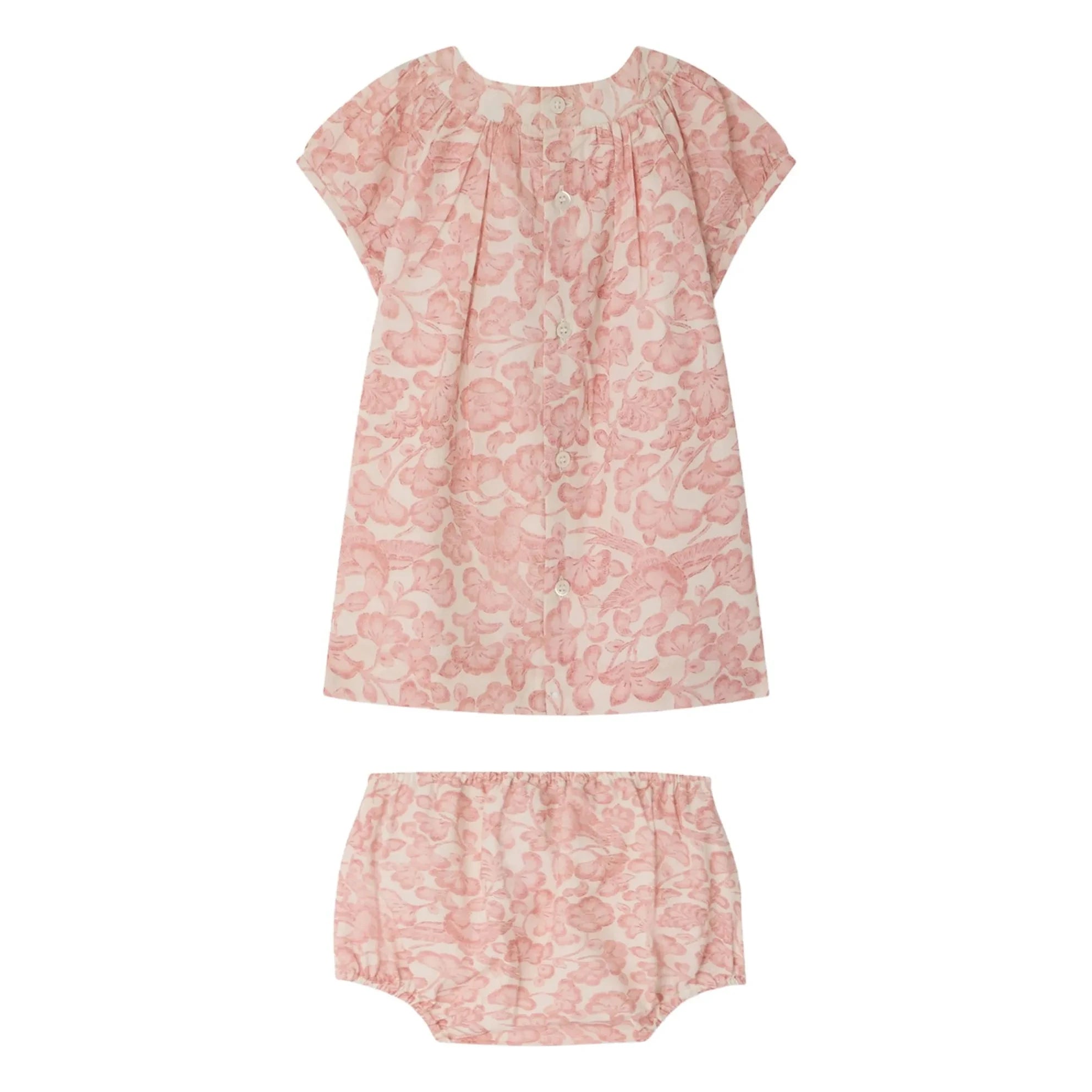 Bonpoint - Cachouli Fleurie Organic Cotton Dress | Powder Pink