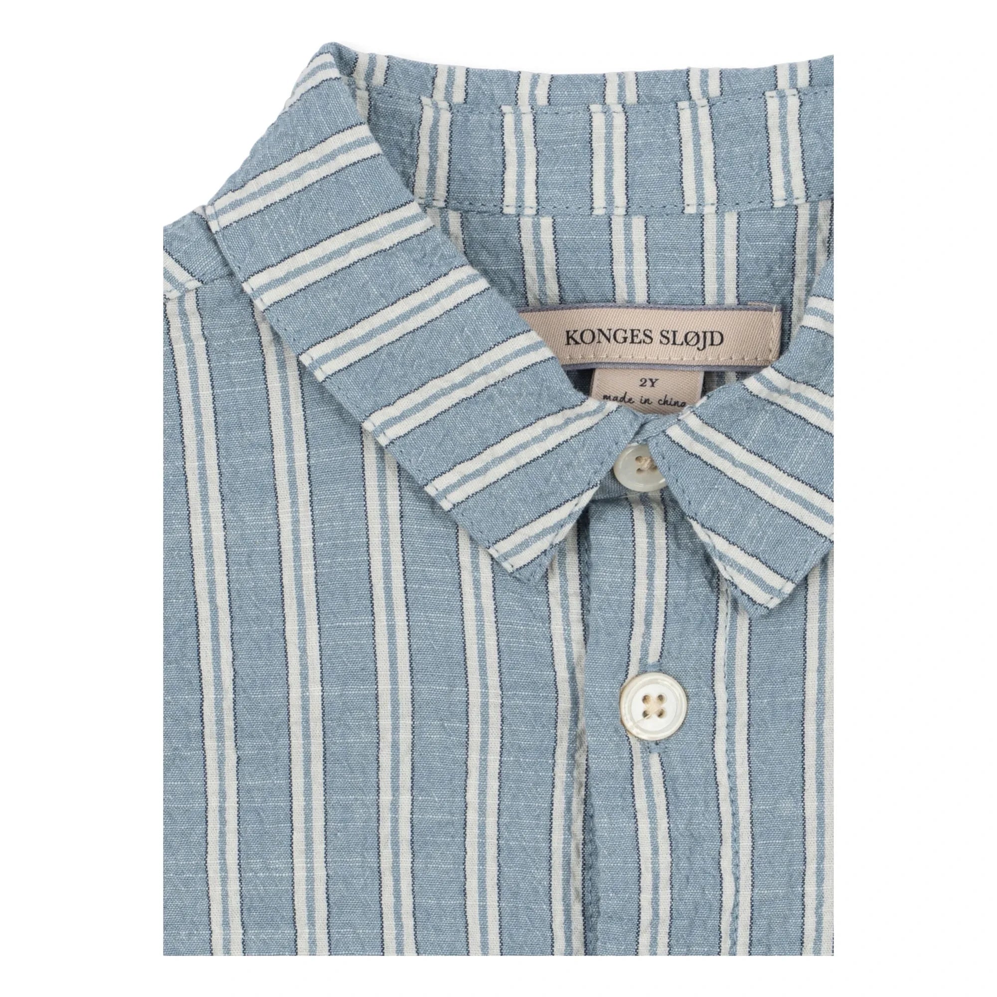 Konges Sløjd - Elliot Striped Organic Cotton Shirt | Blue