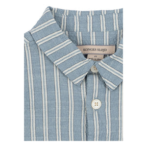 Konges Sløjd - Elliot Striped Organic Cotton Shirt | Blue