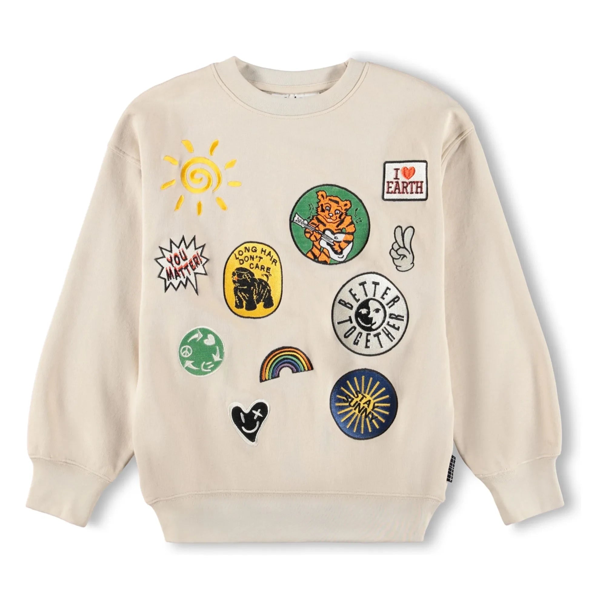 Molo - Embroidered Sweatshirt | Ecru