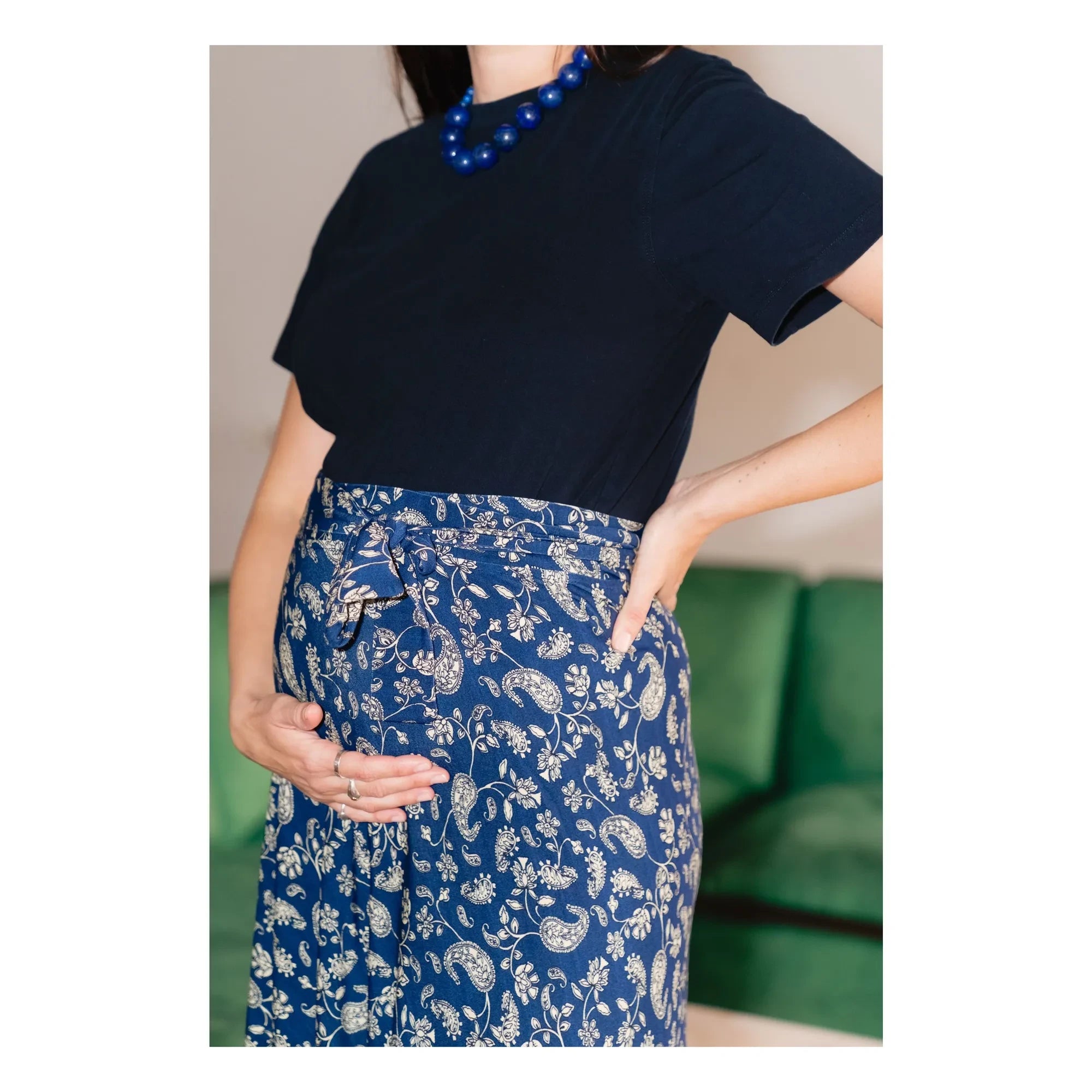 Paloma Collection - Maternity Skirt Carlota Bandana | Blue