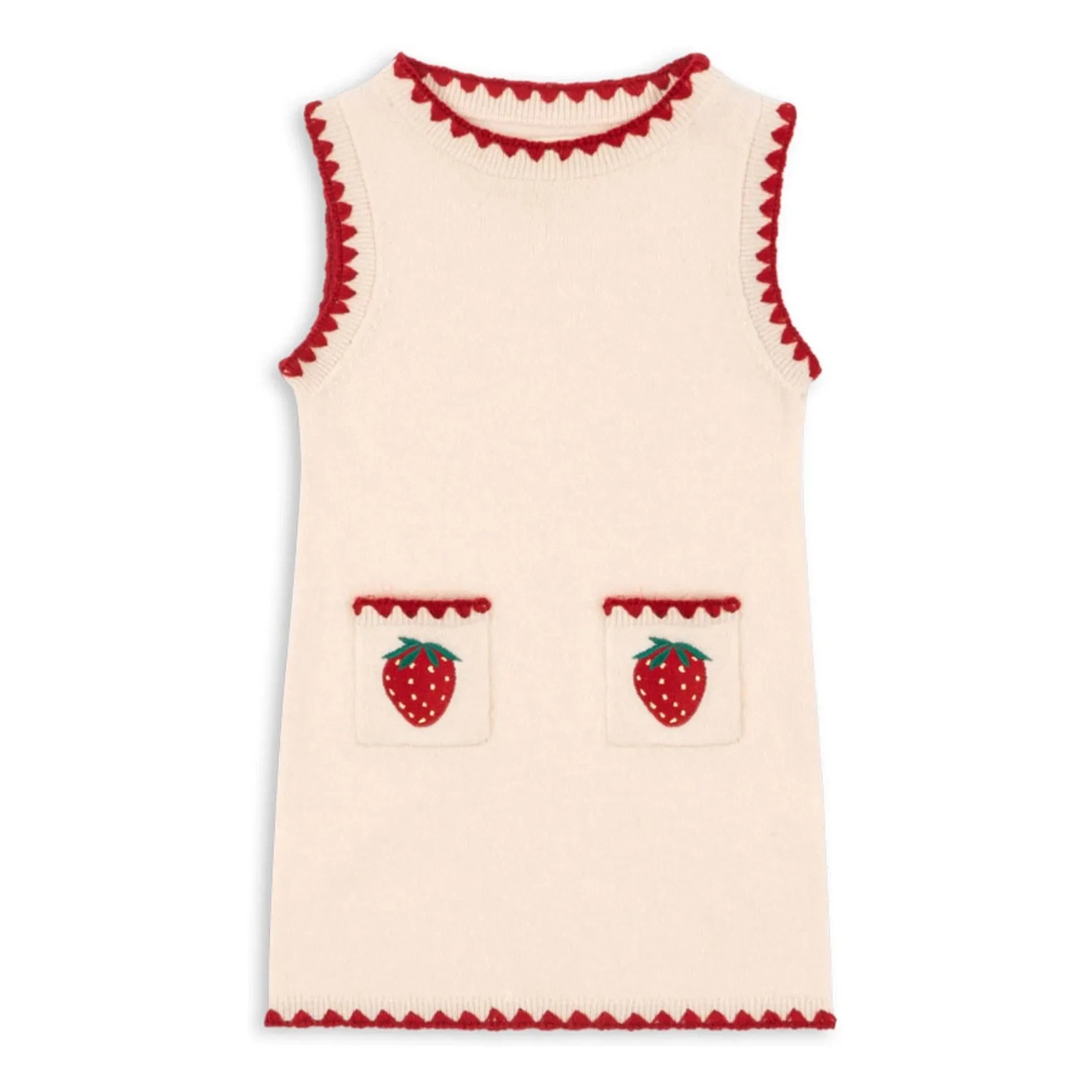 Konges Sløjd - Collette Strawberry Wool Dress | Cream