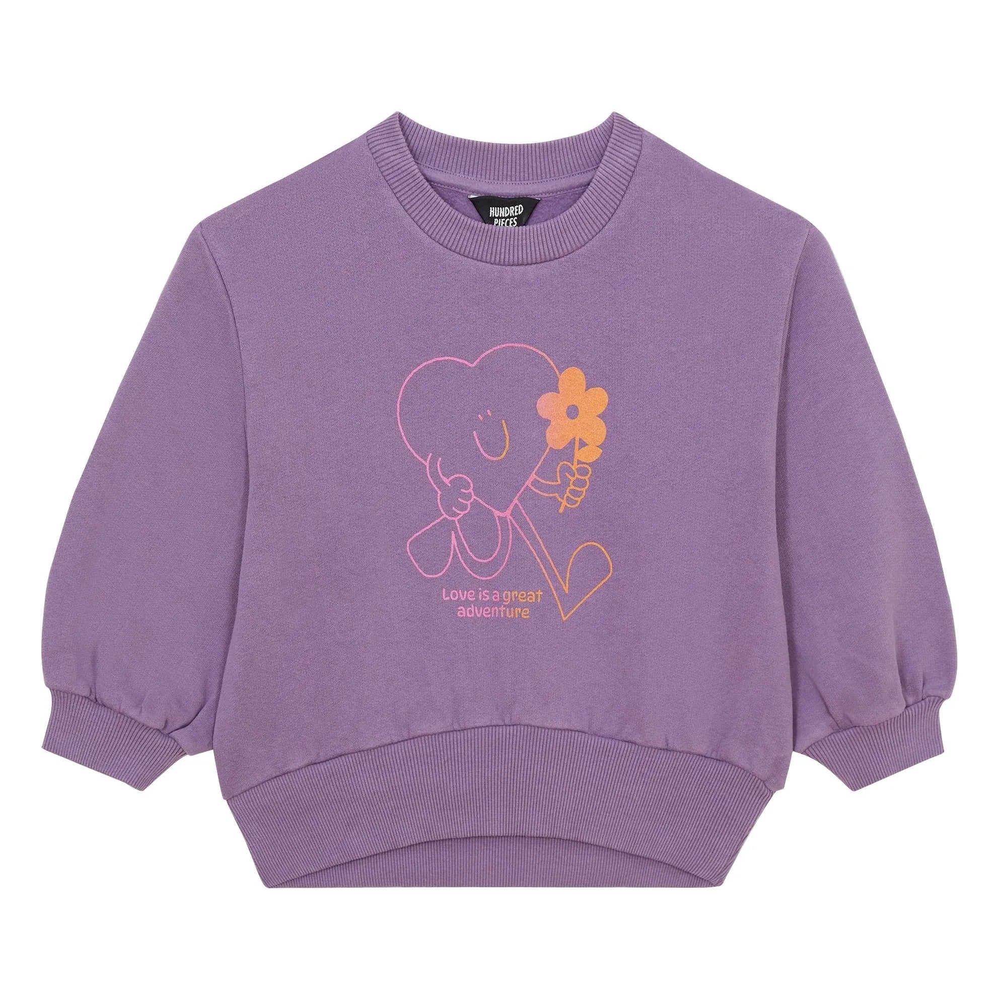 Hundred Pieces - Bisiklet yaka sweatshirt | Mor
