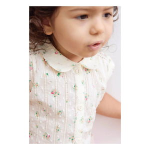 Bonton - Lorelei Bouquets Claudine Collar Shirt | Off-White