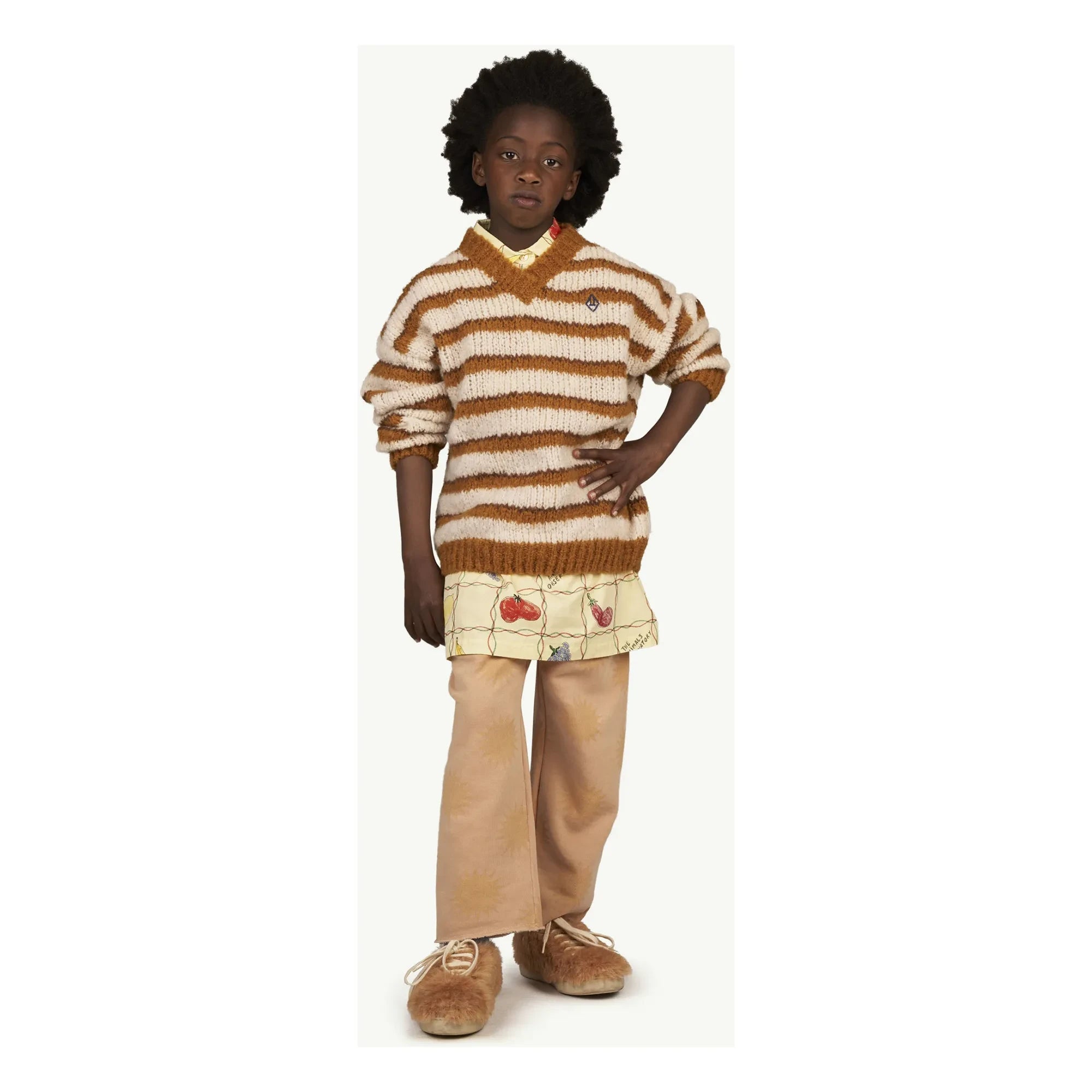 The Animals Observatory - Toucan Çizgili Yün Kazak | Deve Tüyü