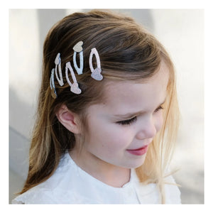 Mimi & Lula - Set of 5 Mini Glitter Heart Hair Clips | Pink