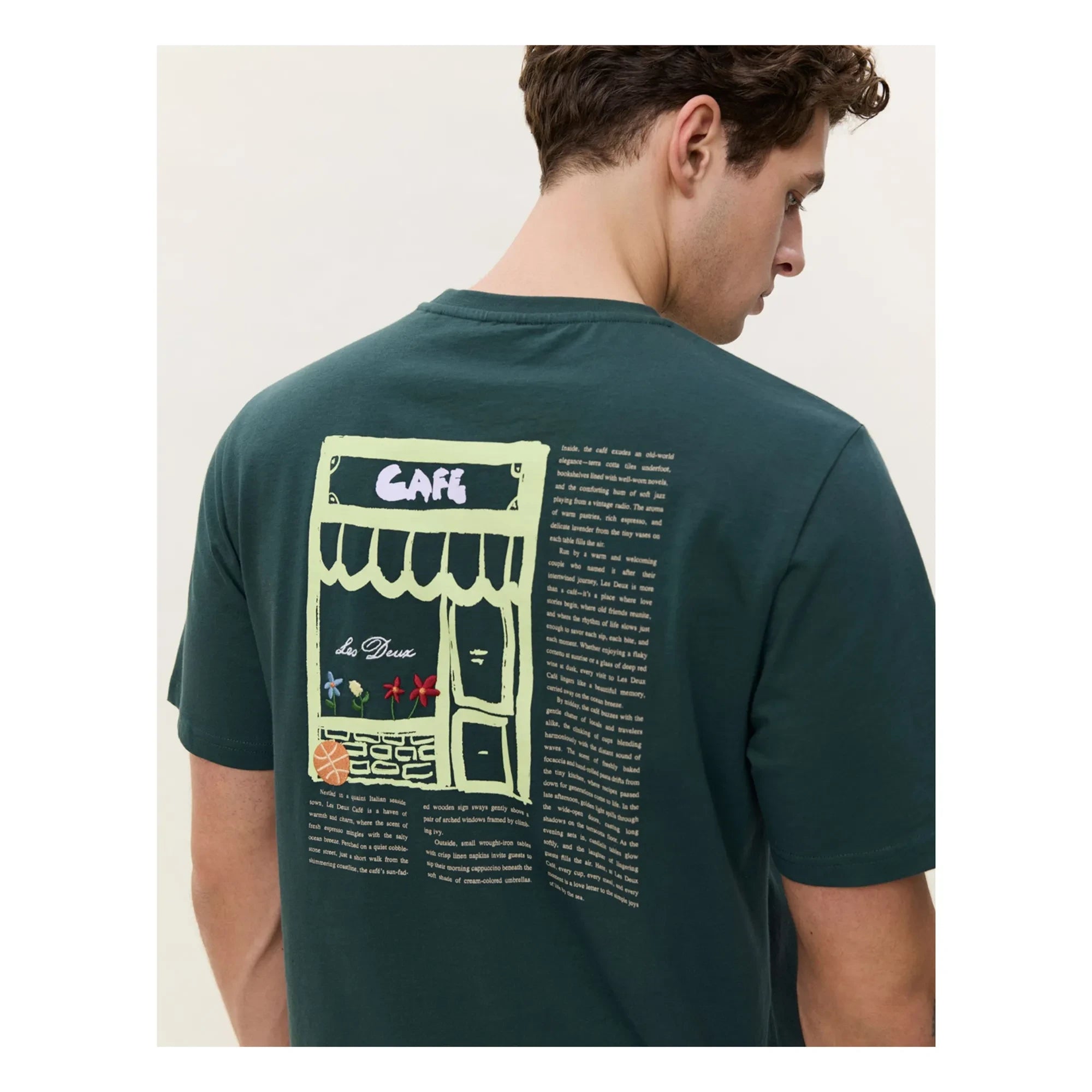 Les Deux - Café T-shirt | Dark green