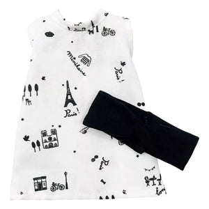 Minikane - Vestiaire Amigas - Iva Paris Dress and Hairband