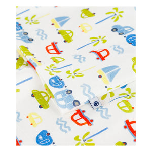 Petit Bateau - Short Pajama Car | White