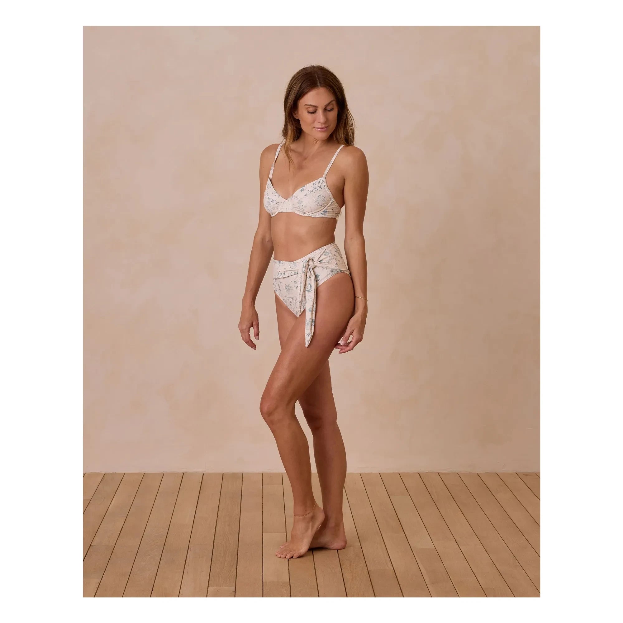 Rylee + Cru - Tile Geri Dönüştürülmüş Elyaf Jersey Çorap | Ecru