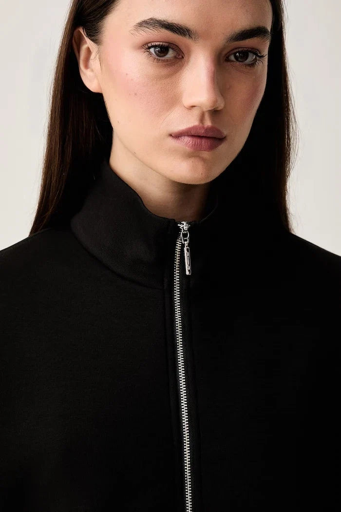 MM by Max Mara fermuarlı kadın pamuklu sweatshirt MMLVOLUME