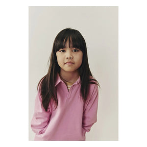 Gray Label - Organik pamuklu polo yaka sweatshirt | Pembe