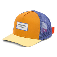 Hello Hossy - Trucker Mini Organic Cotton Curved Visor Hat | Camel