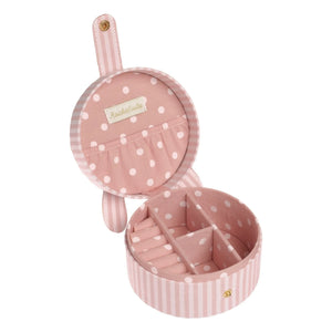 Rockahula Kids - Round Striped Bunny Jewelry Box | Pale Pink