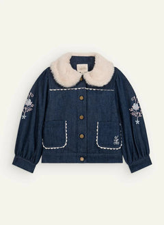 Louise Misha - Rafalina Denim Ceket | Koyu Mavi