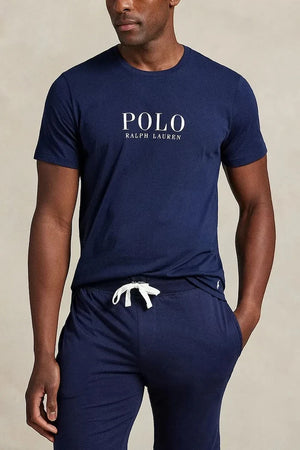 Kısa Kollu Pamuklu Pijama Üstü Polo Ralph Lauren