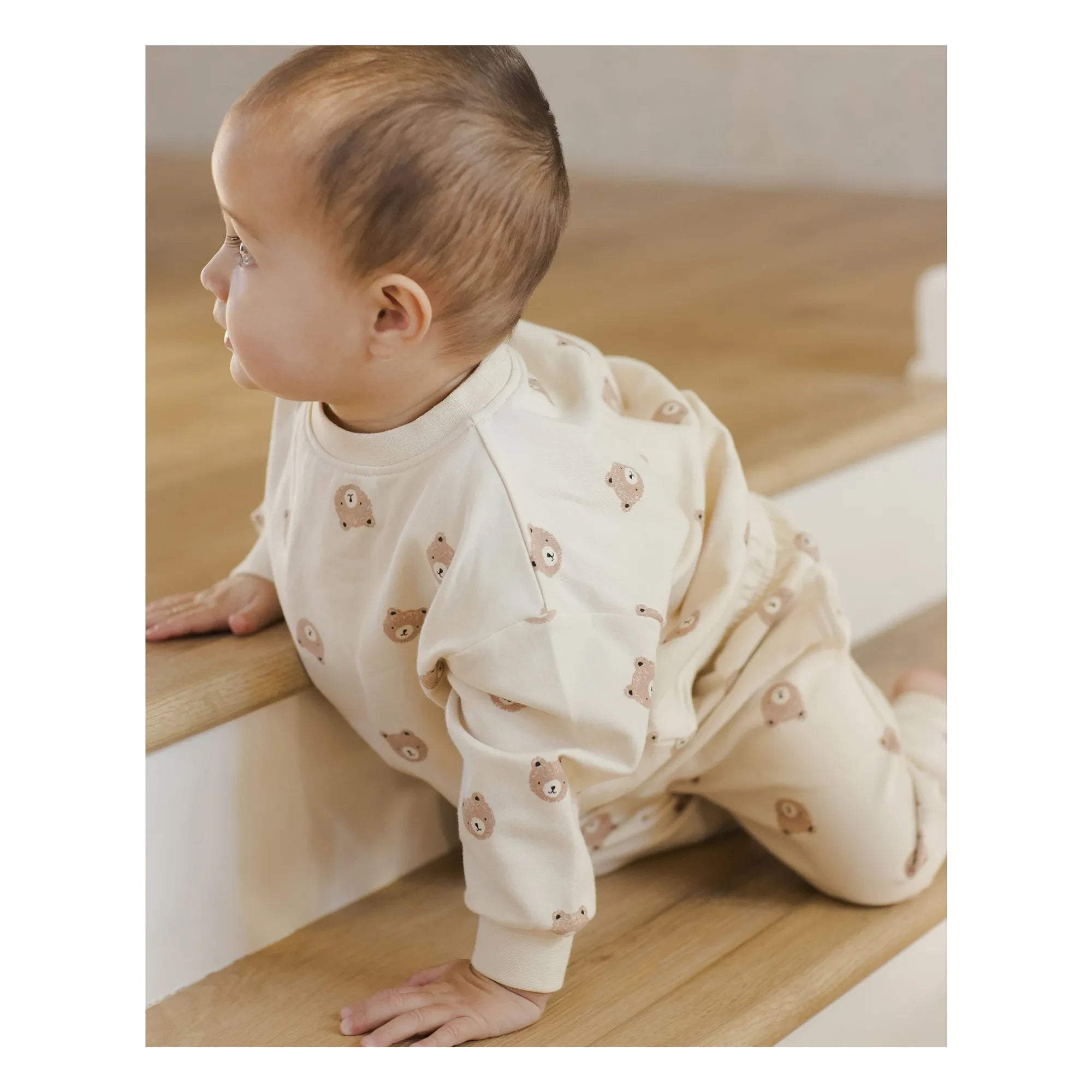Quincy Mae - Organic Cotton Bear Sweatshirt | Ecru