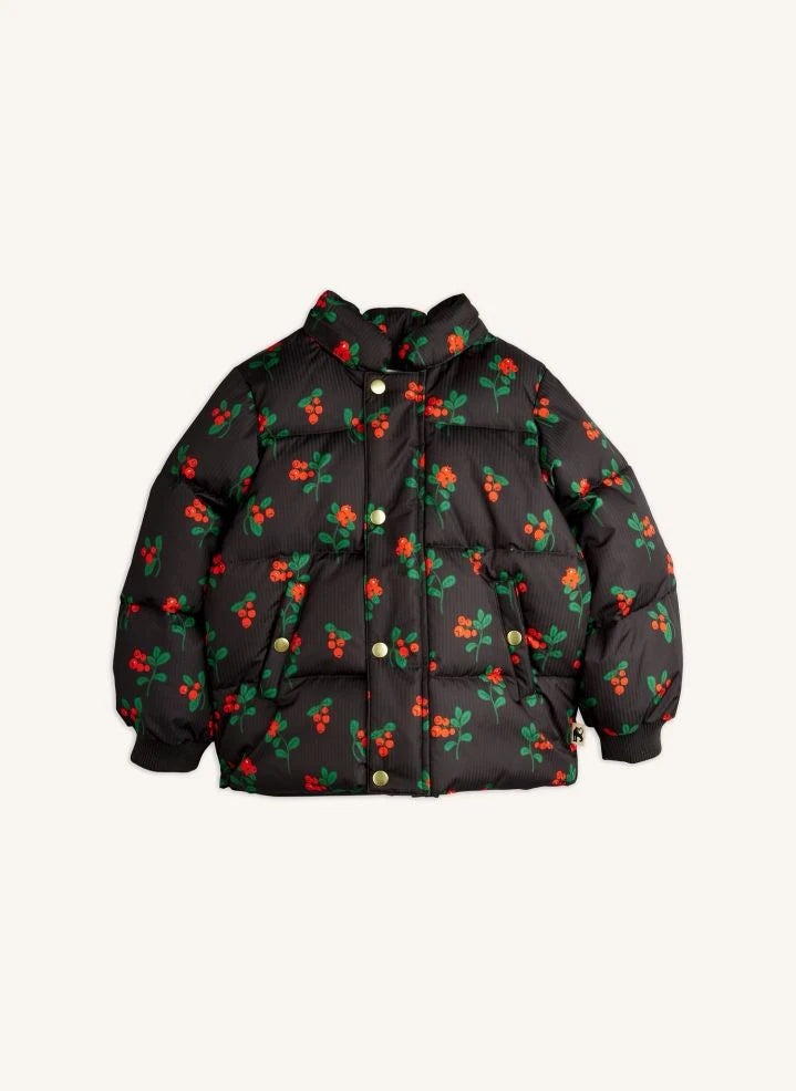Mini Rodini - Lingonberries şişme mont | Siyah