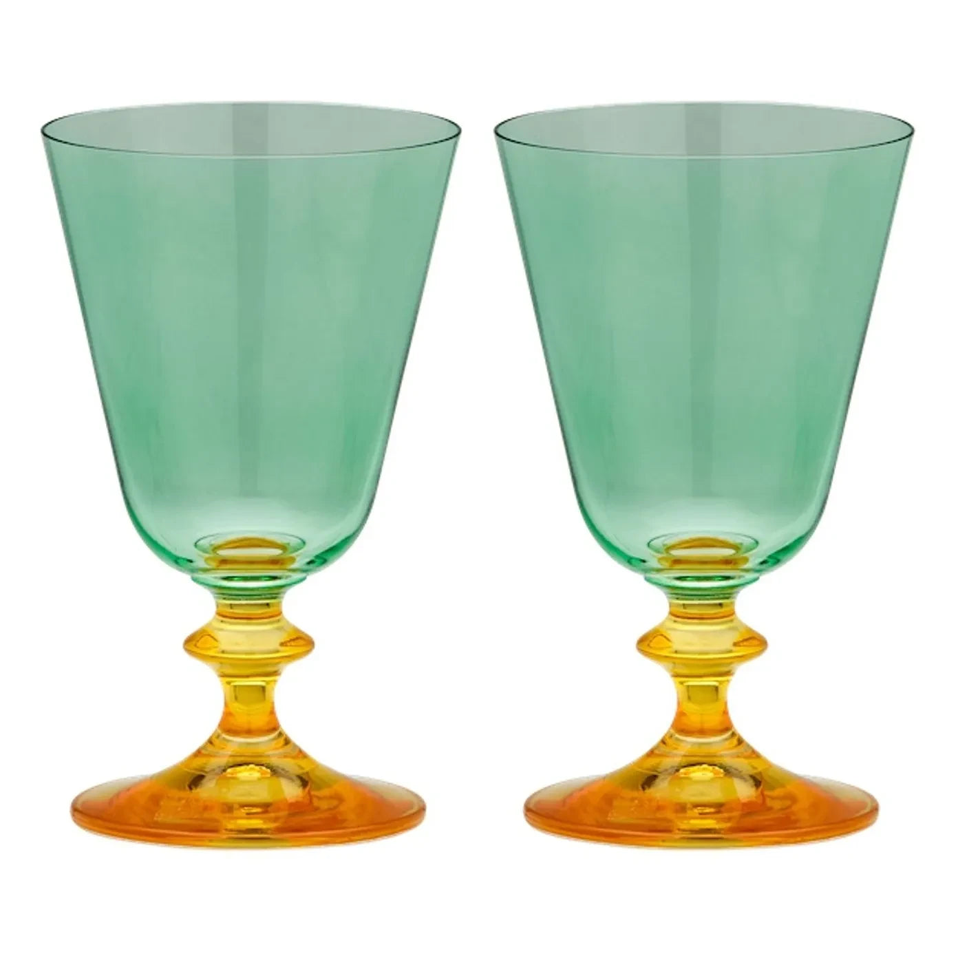 Anna + Nina - Arancia Wine Glasses - 2-Piece Set | Green