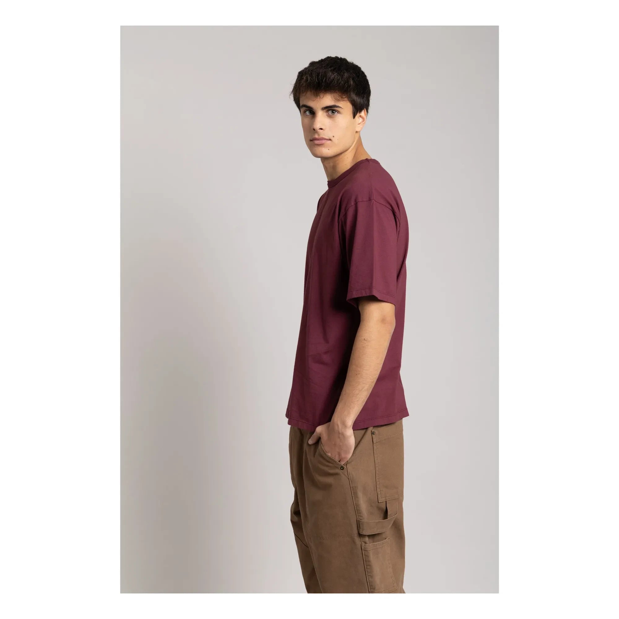 Smallable Man - Solal organic cotton T-shirt | Aubergine