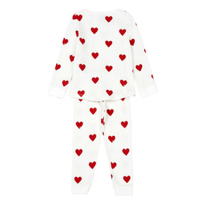 Petit Bateau - Mison Organik Pamuklu Pijama | Beyaz