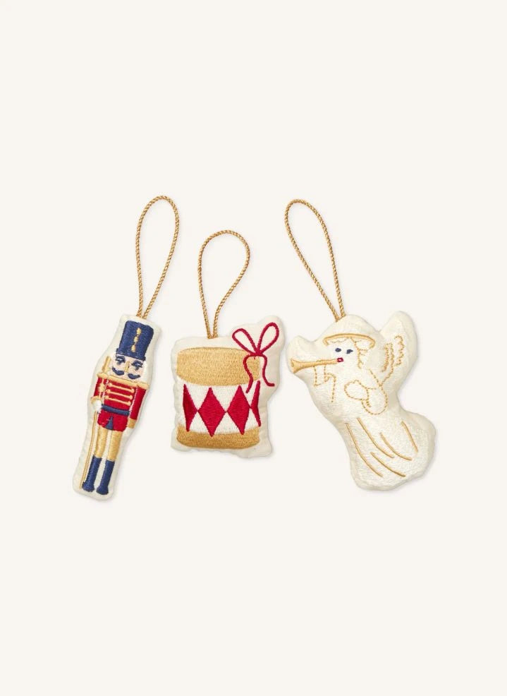 Cam Cam - Fındık Kıran Noel süsleri - 3'lü Set