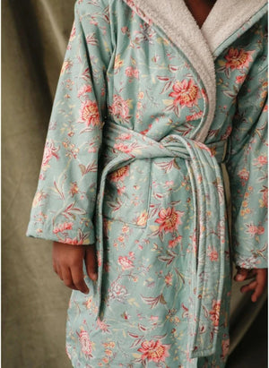 Louise Misha - Leilou Organic Cotton Bathrobe | Turquoise