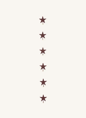 Muskhane - "Shooting Stars" Felt Garland | Mahogany
